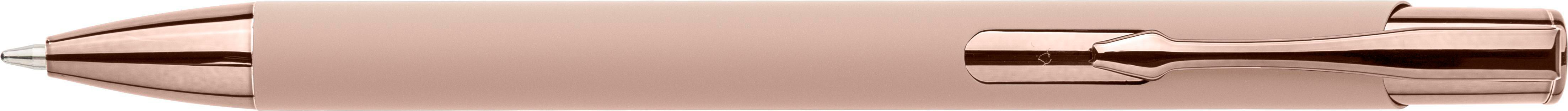 Balpen Anisa | Rubberafwerking rosé goud, Blauwschrijvend