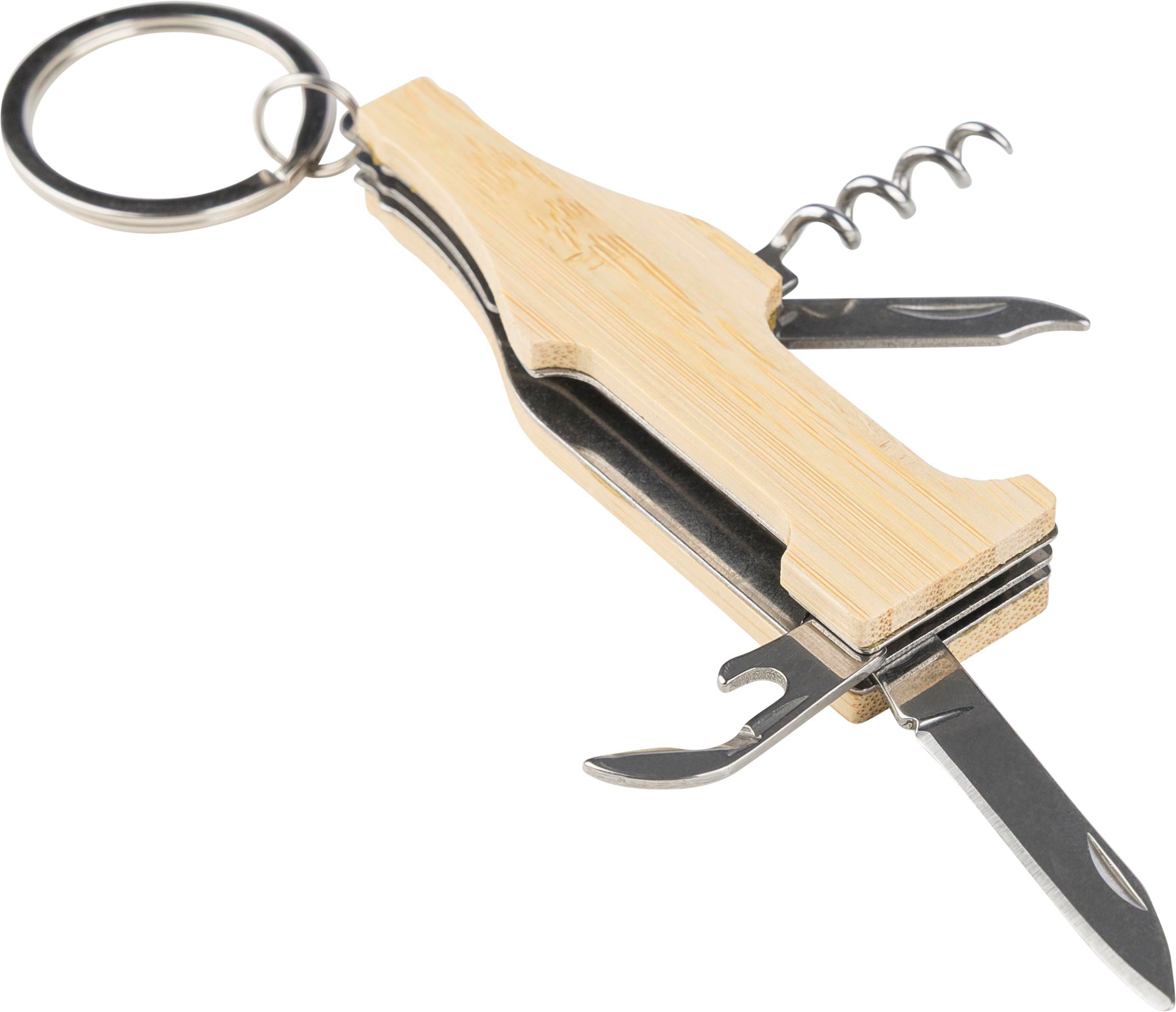 Sleutelhanger met multitool Inaya | Bamboe thumbnail