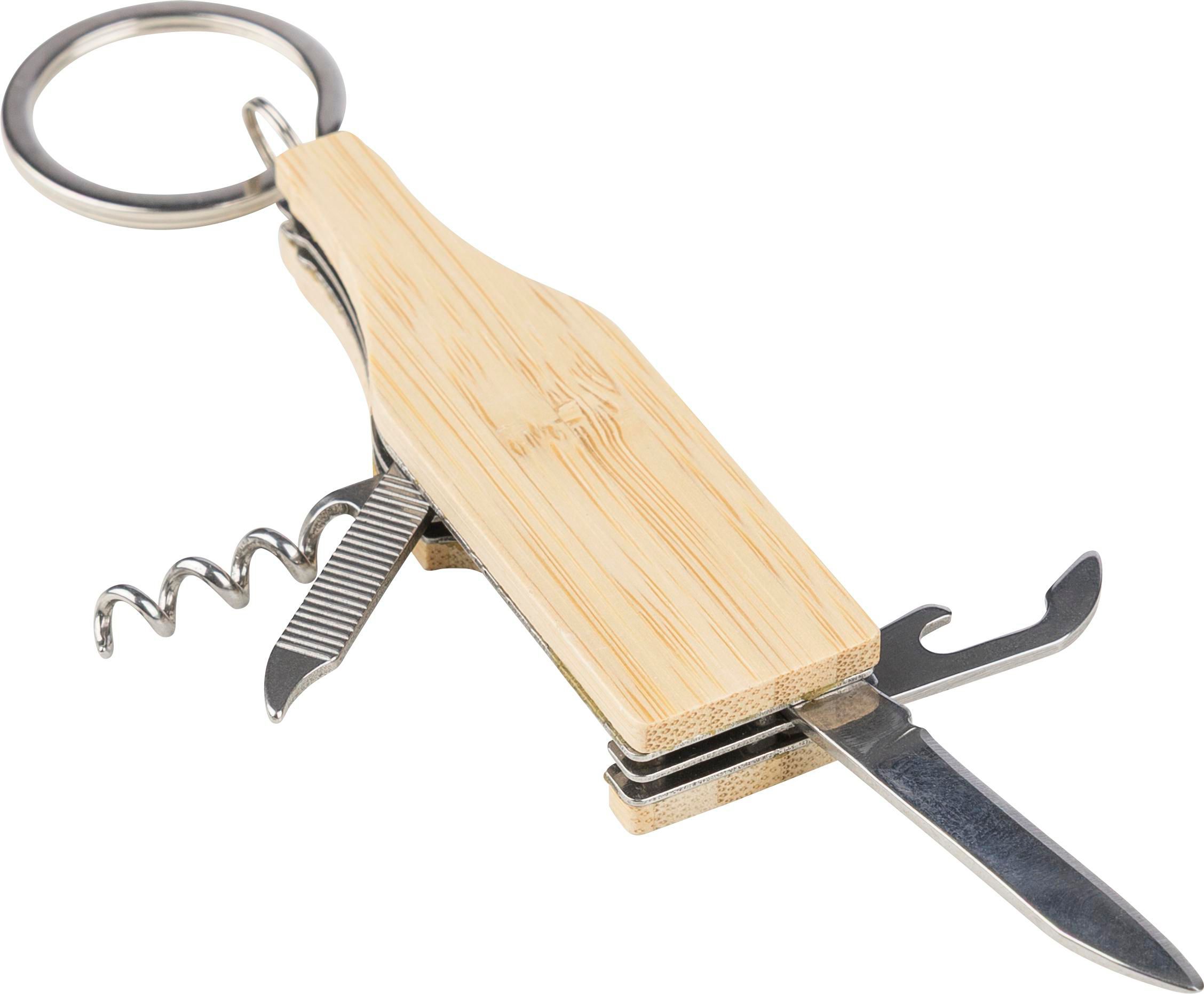 Sleutelhanger met multitool Inaya | Bamboe thumbnail