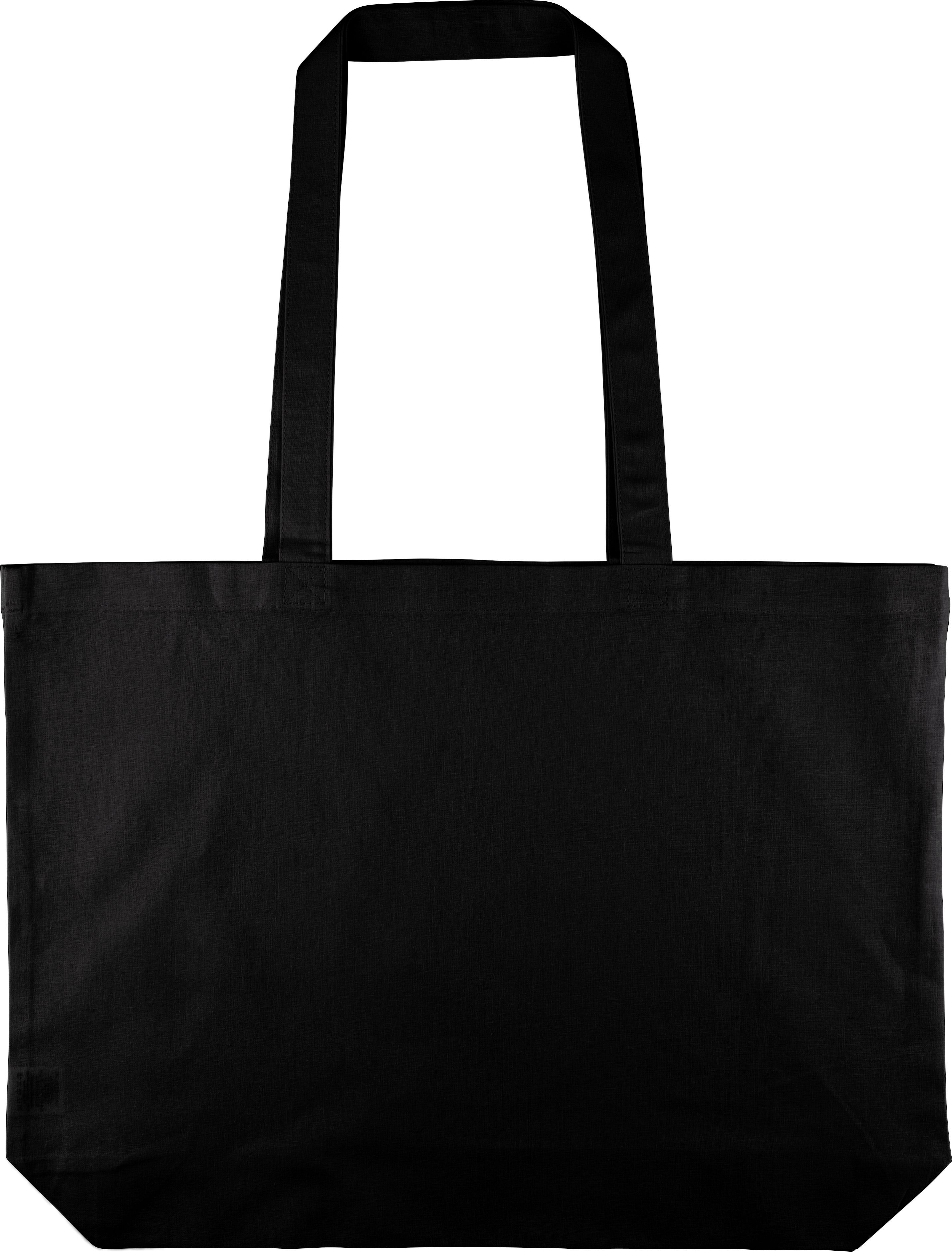 Boodschappentas Tarin | Katoen | Bodemvouw 10 cm zwart