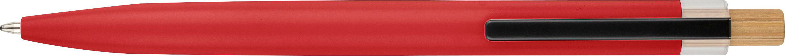 Balpen Maren | Gelakt rood, Blauwschrijvend