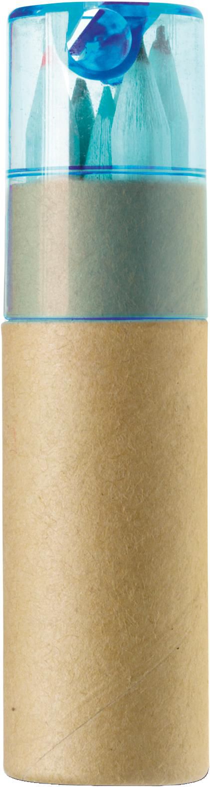 Kleurpotloodset Libbie | Karton | 6-delig lichtblauw