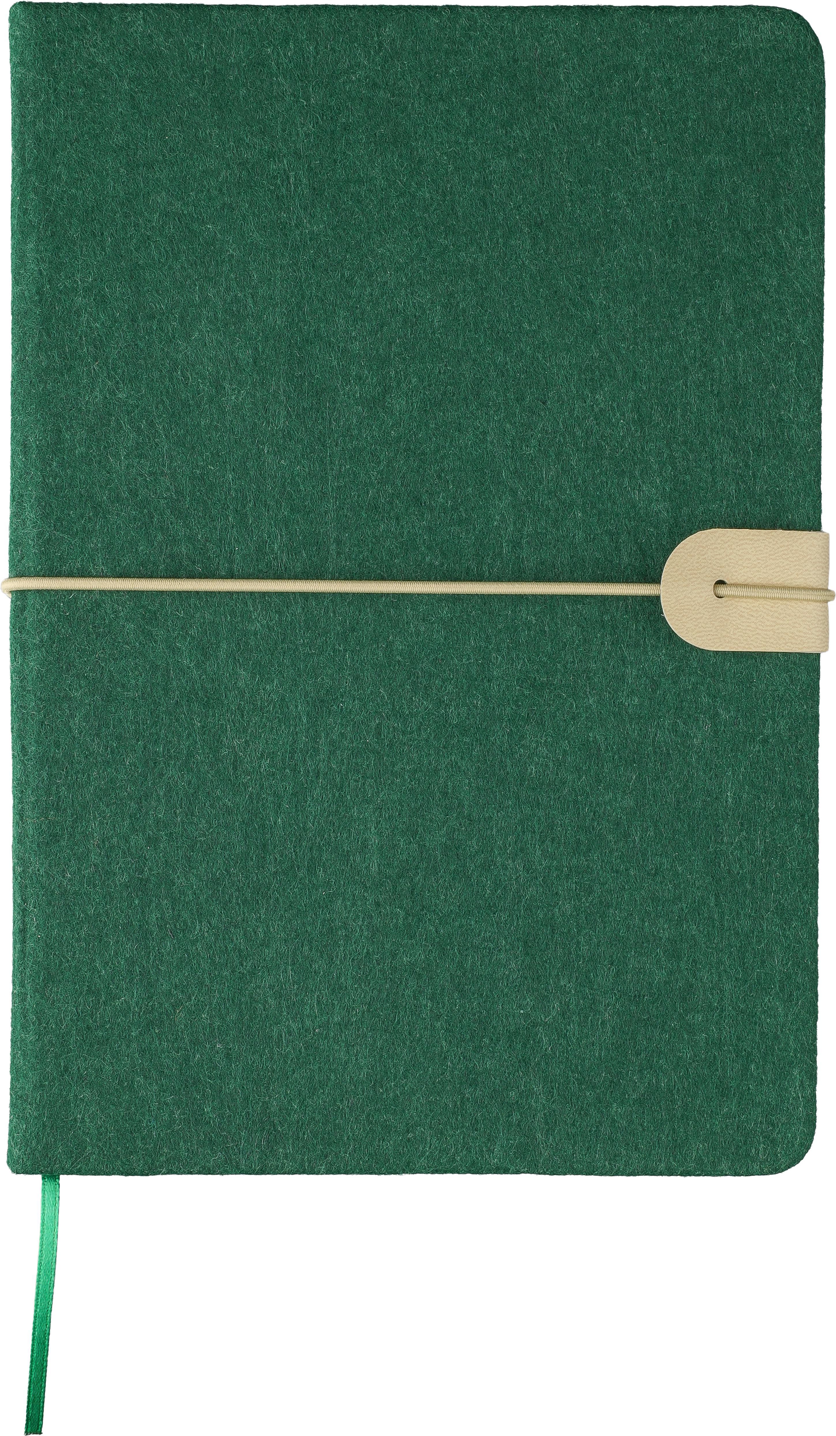 Notitieboek Danio | Vilt | A5 | Gelijnd groen