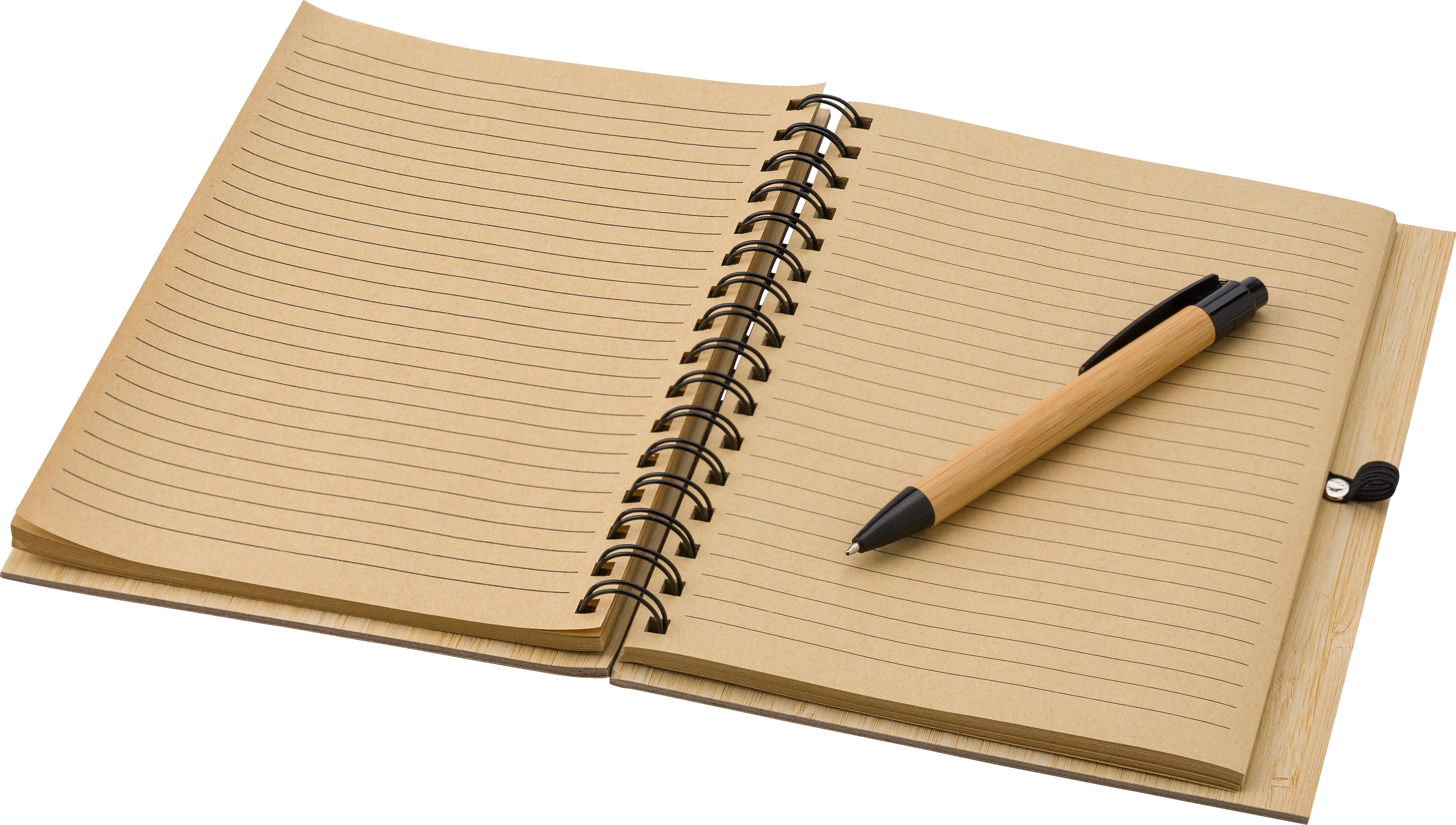 Notitieboek Carmen | Bamboe | A5 | Gelijnd | Met balpen thumbnail