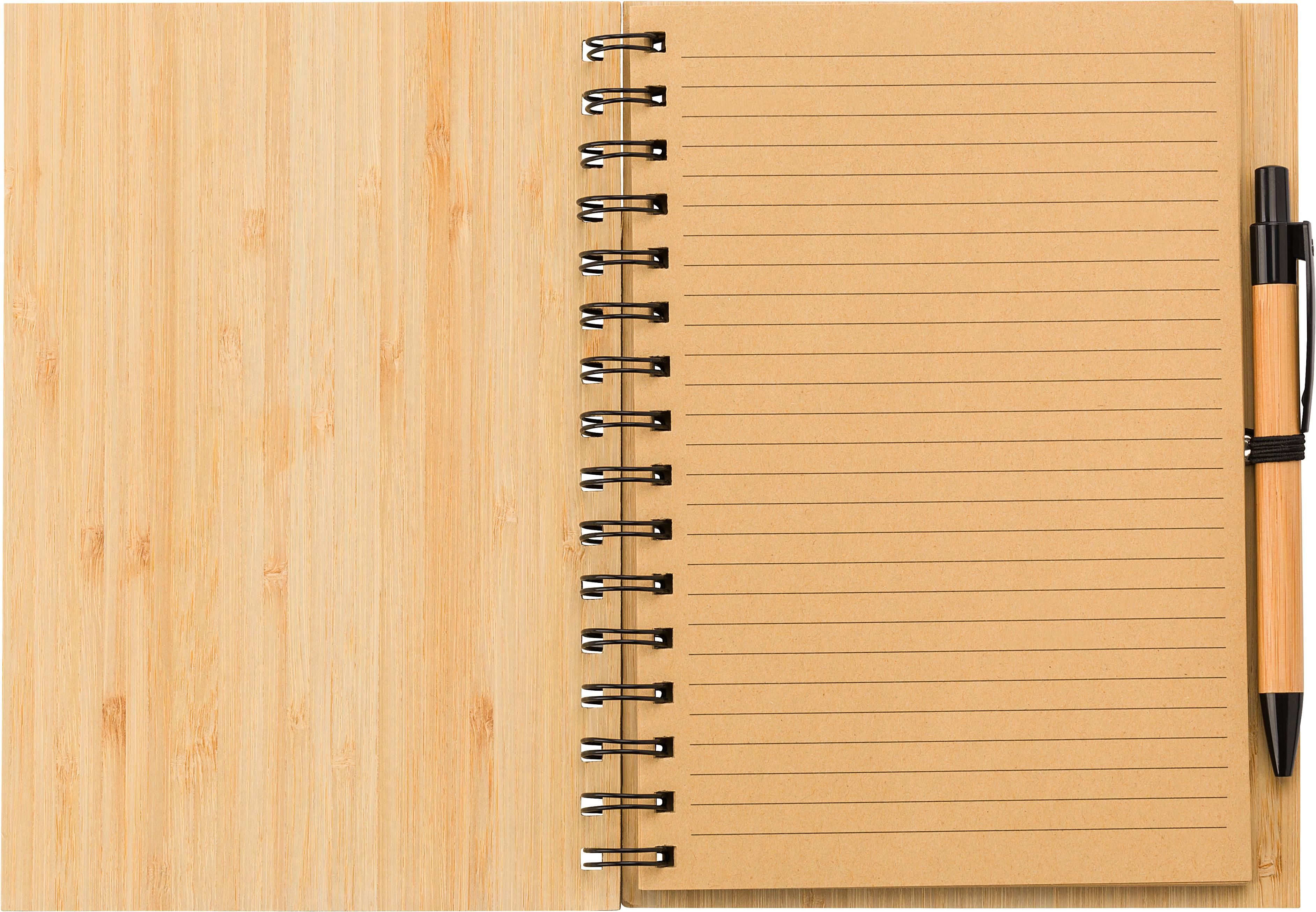 Notitieboek Carmen | Bamboe | A5 | Gelijnd | Met balpen thumbnail