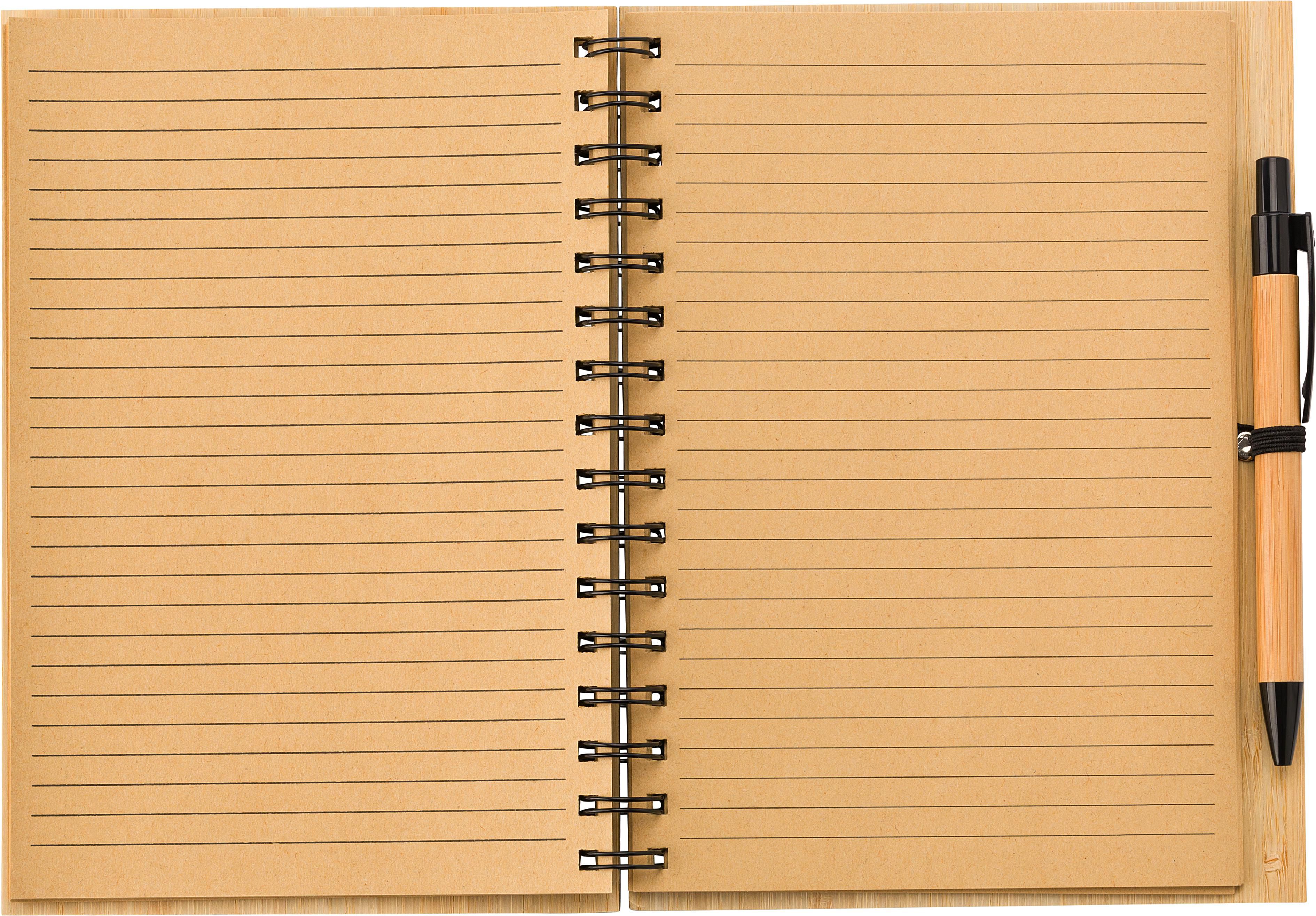 Notitieboek Carmen | Bamboe | A5 | Gelijnd | Met balpen thumbnail