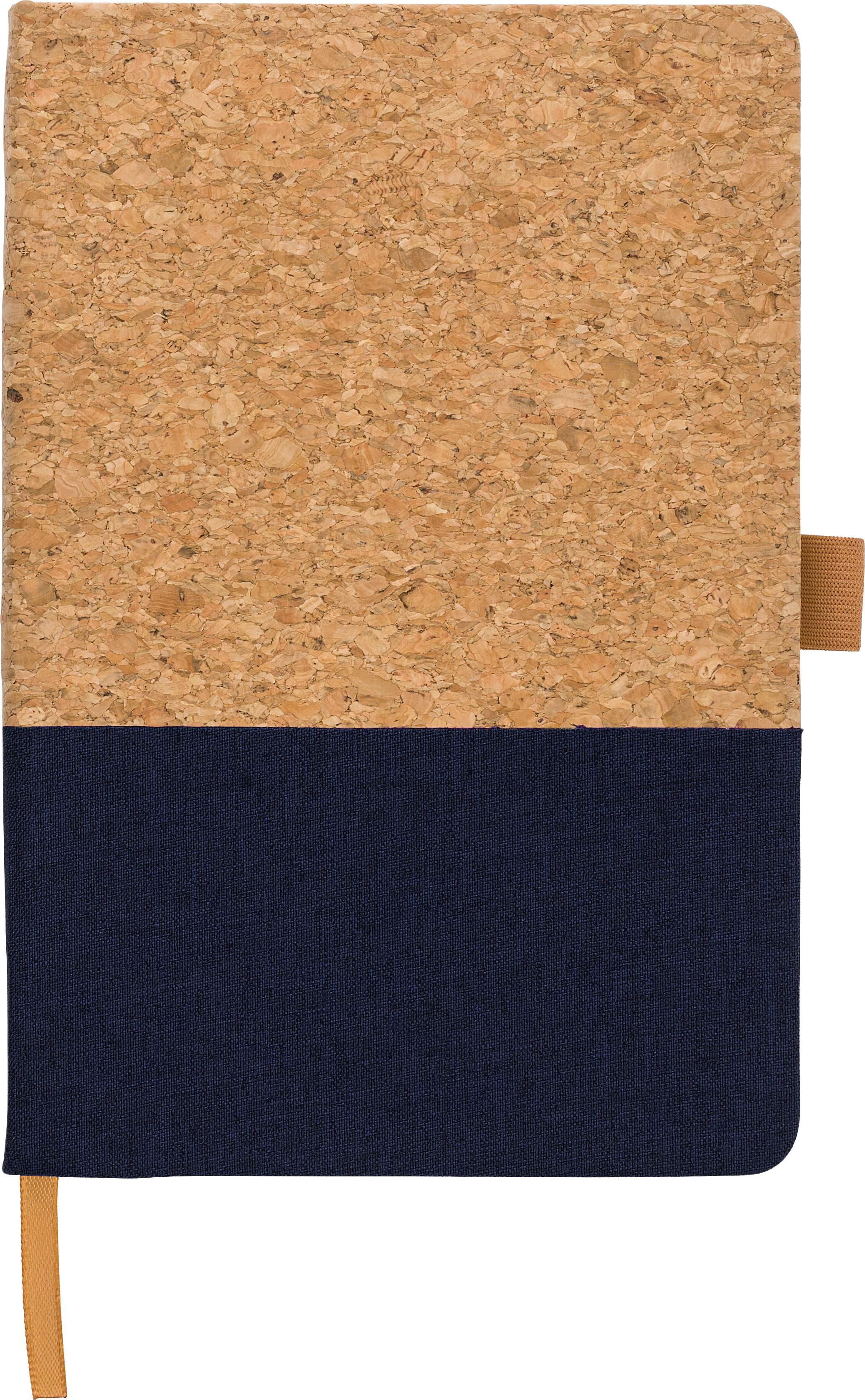 Notitieboek Trevor | Kurk | A5 | Gelinieerd blauw
