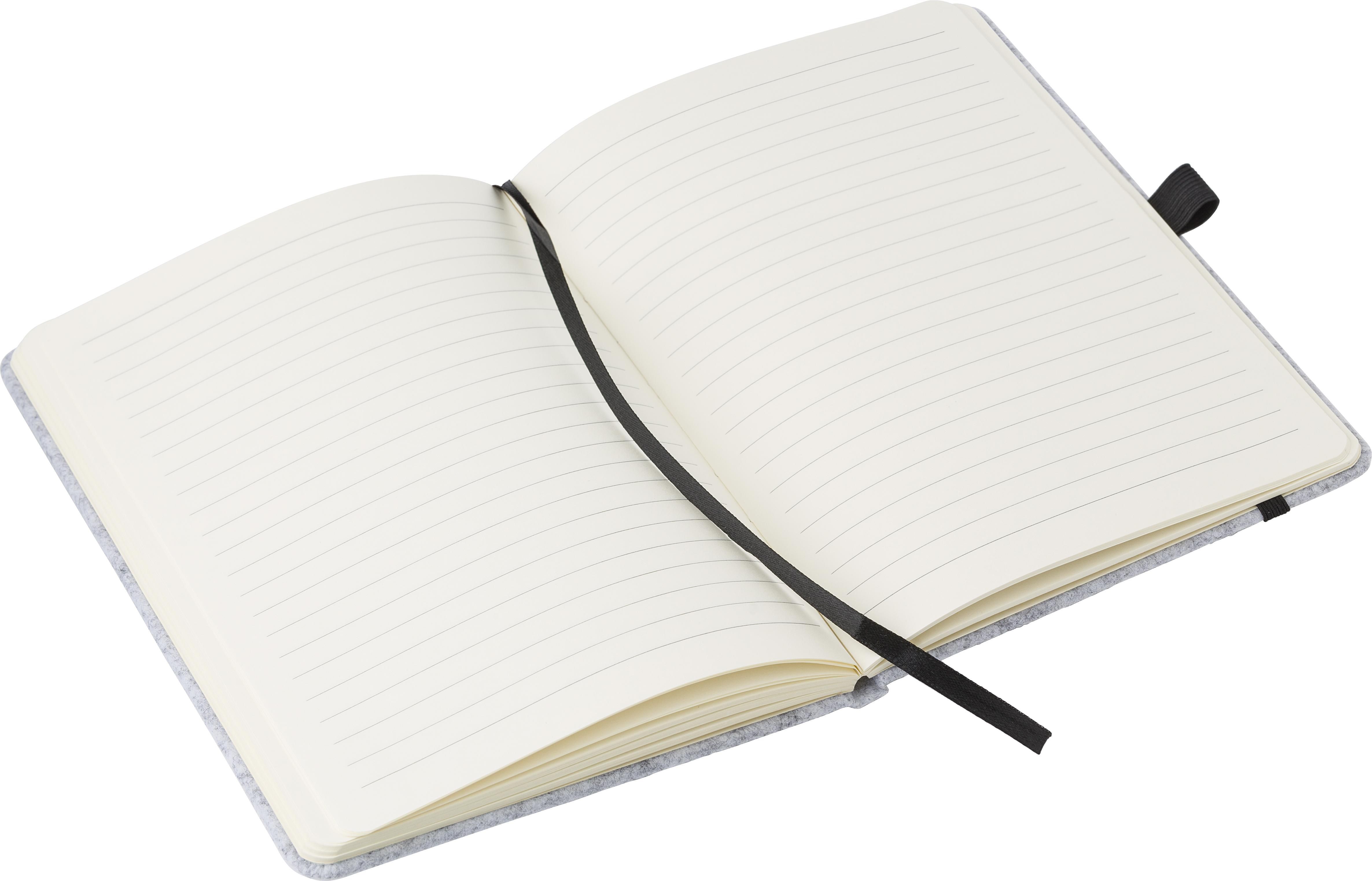 Notitieboek Harper | FSC® Mix-papier | Vilt | A5 | Gelijnd thumbnail