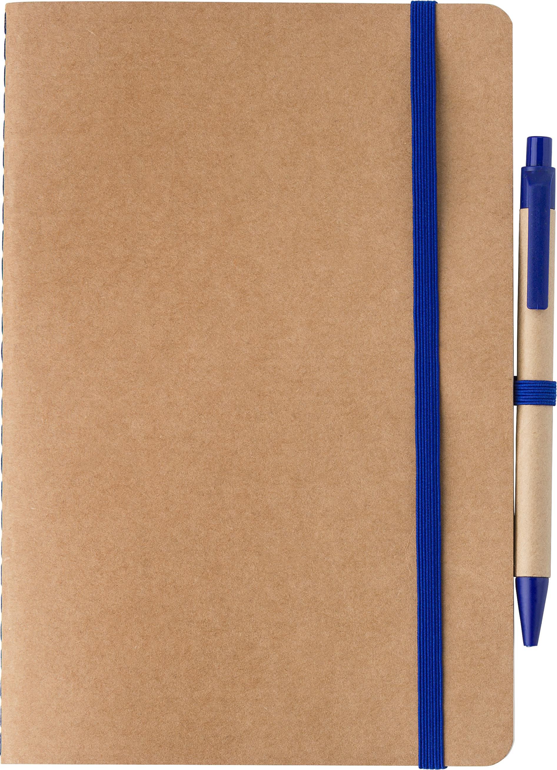 Notitieboek Theodore | Karton | A5 | Blanco | Met pen kobaltblauw
