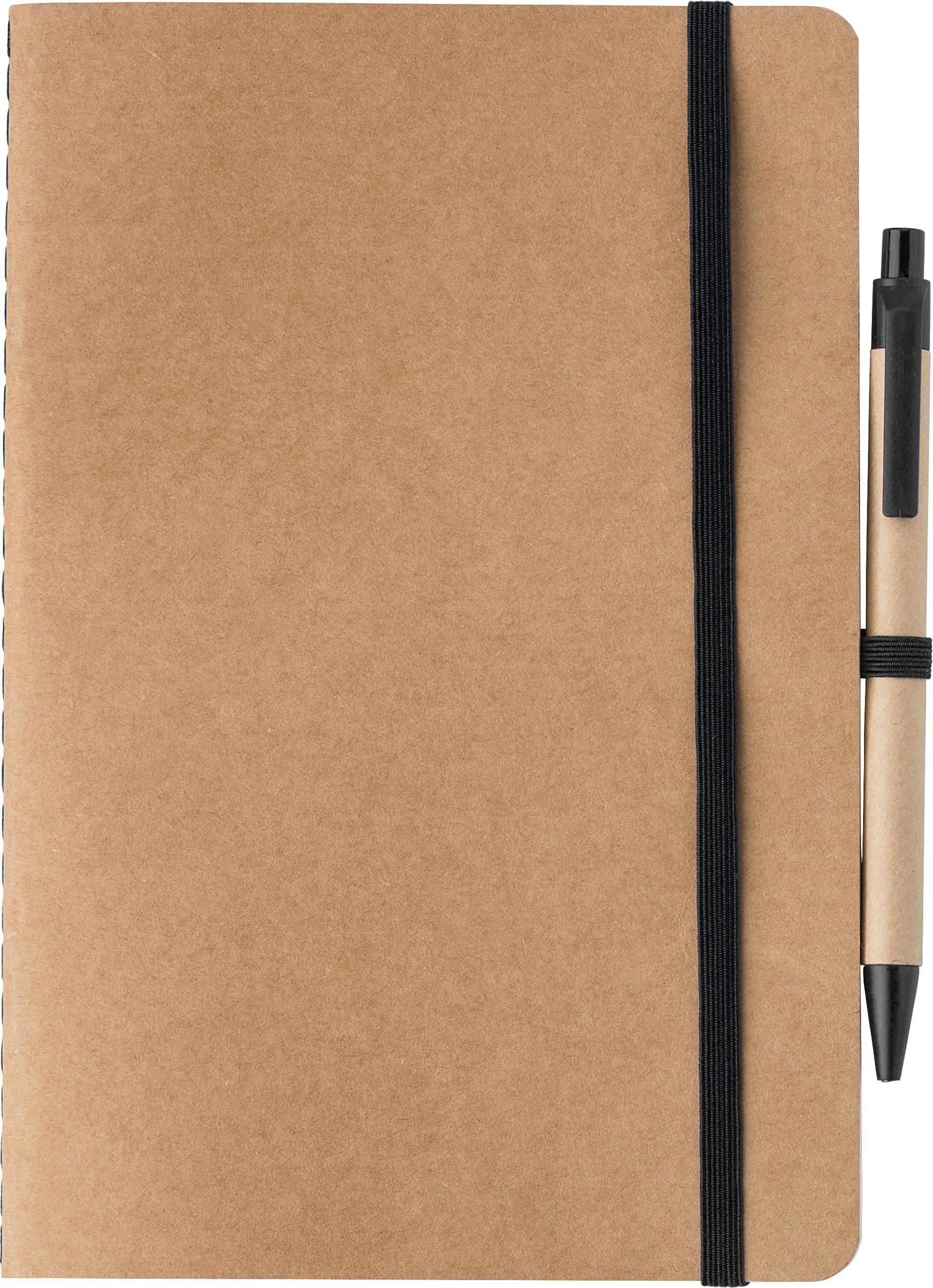 Notitieboek Theodore | Karton | A5 | Blanco | Met pen zwart