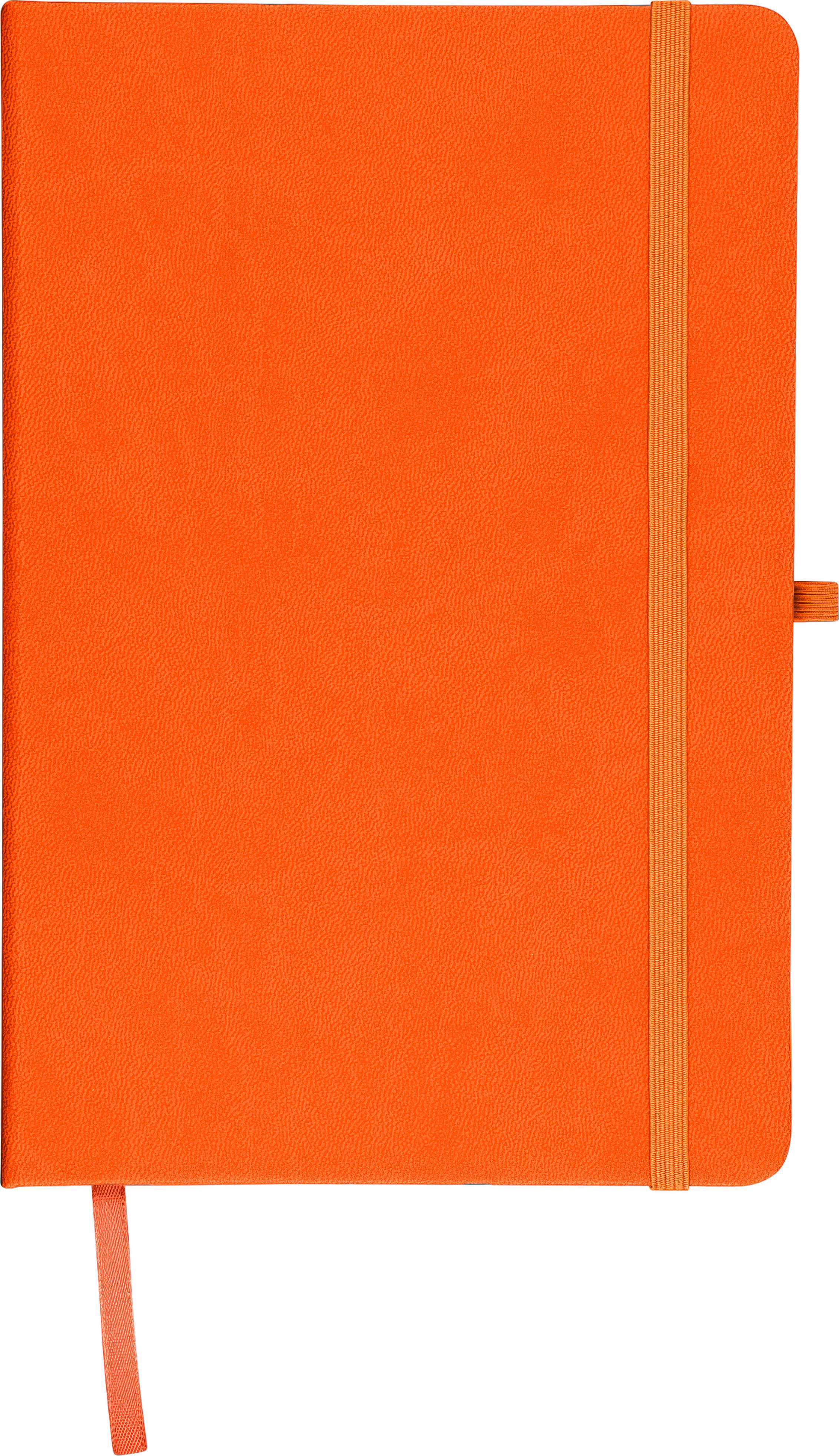 Notitieboek Bloom | PU | A5 | Gelijnd oranje