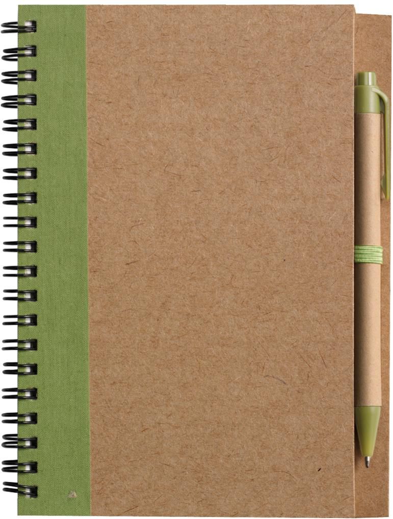 Notitieboek Stella | Karton | Gelijnd | Met balpen lichtgroen