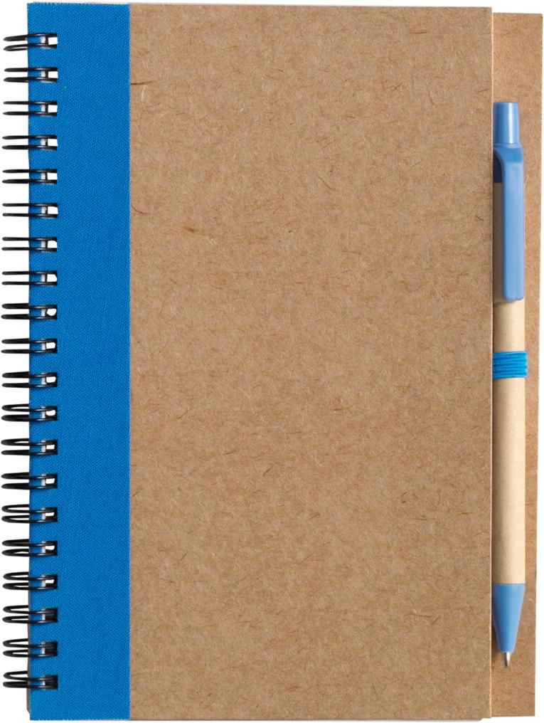 Notitieboek Stella | Karton | Gelijnd | Met balpen lichtblauw