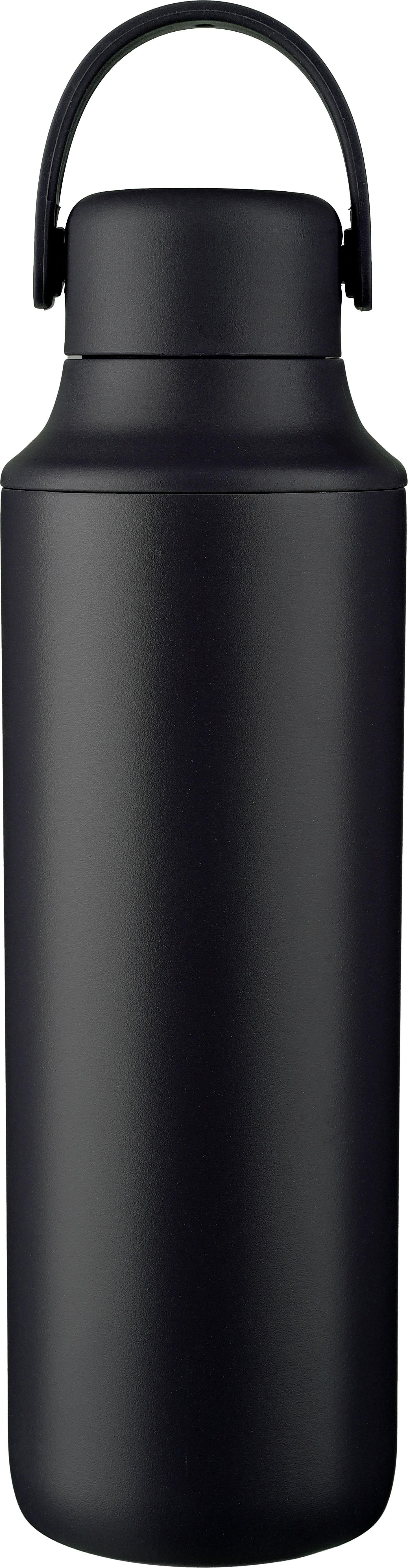 Dubbelwandige fles Omari | 500 ml | Twee doppen zwart