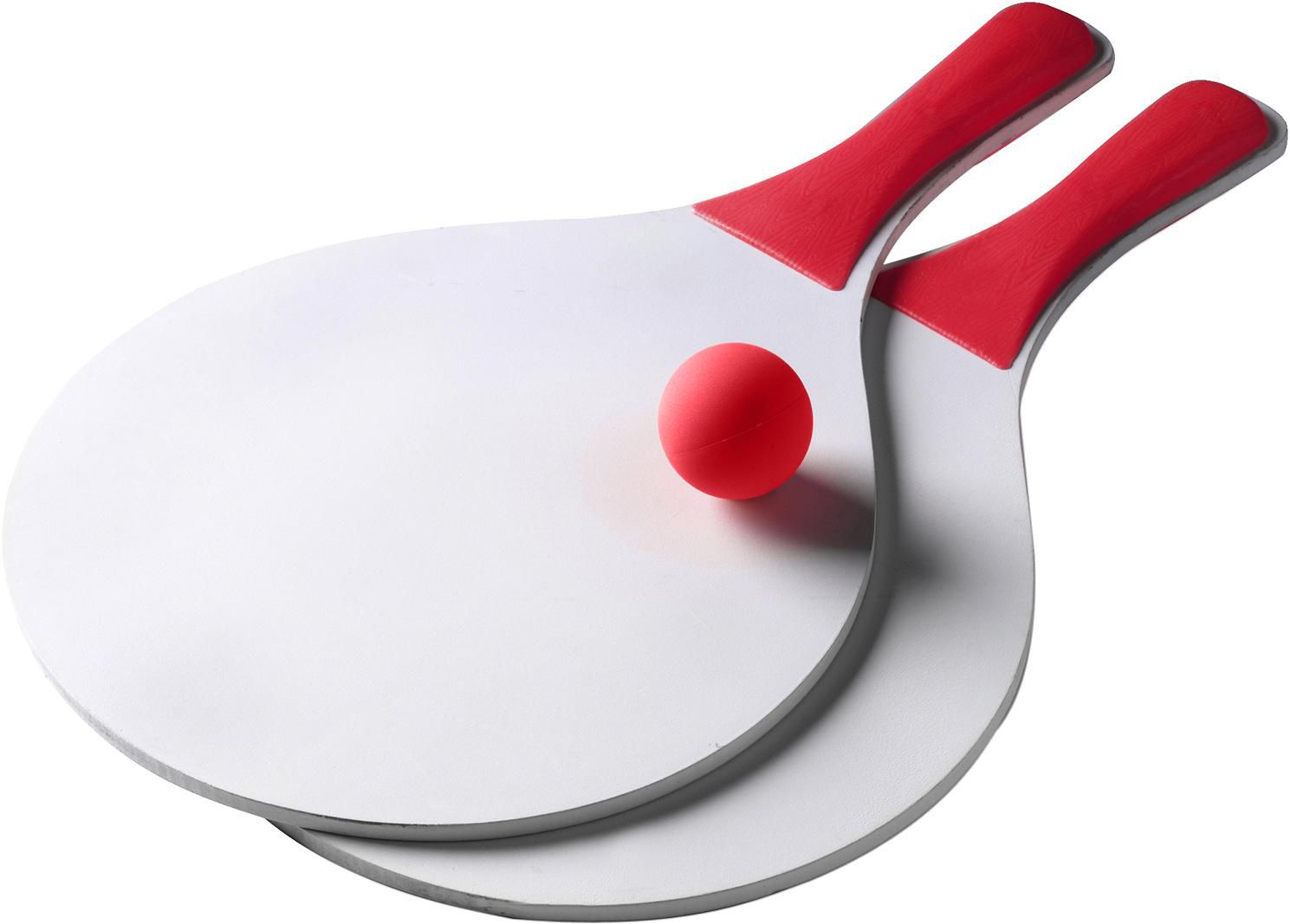 Strandspelset Fabien | Hout | 2 batjes en bal rood