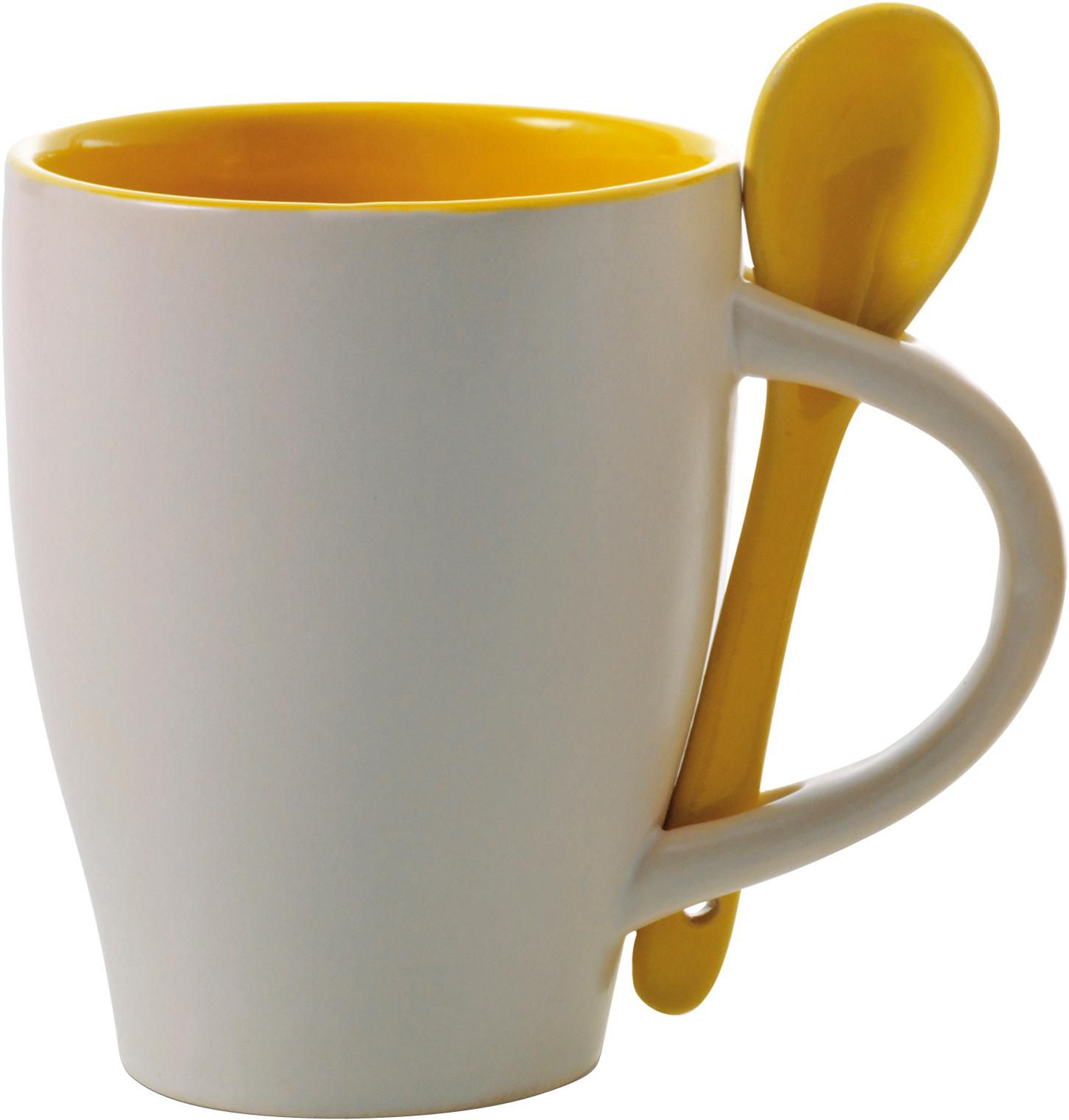 Mok Eduardo | 300 ml | Met lepel geel
