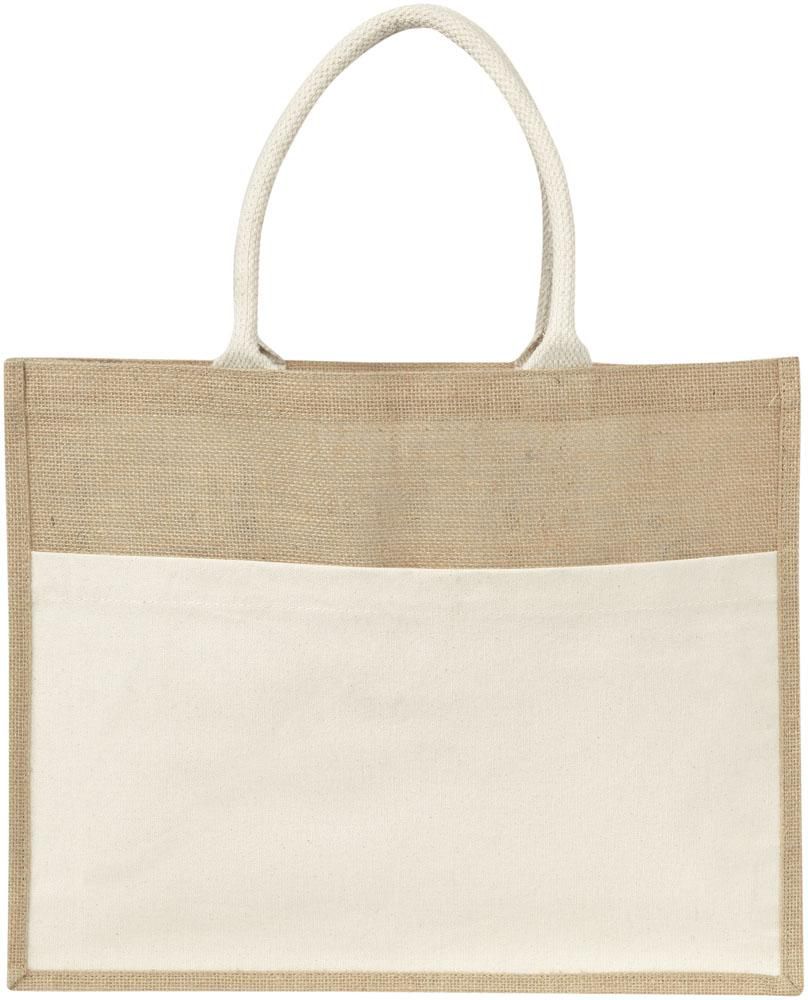 Jute tas Livvie | Gelamineerd | 325 g/m² naturel