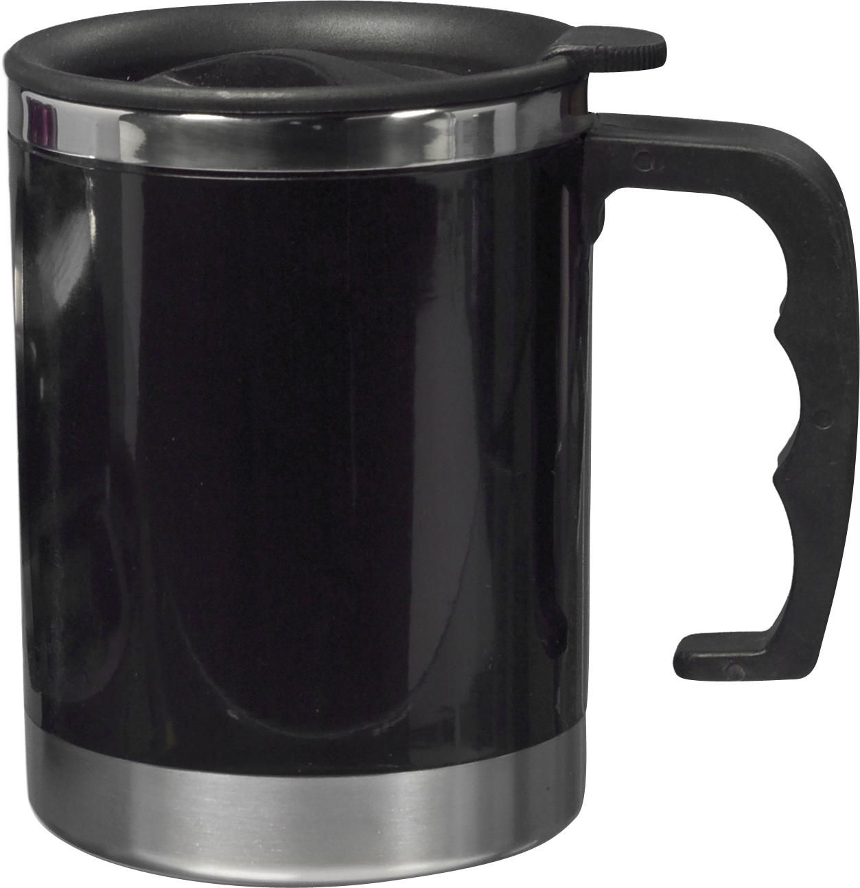 Drinkbeker Gabi | Rvs | Dubbelwandig | 400 ml zwart