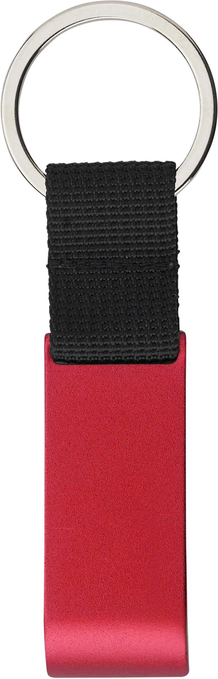 Sleutelhanger Lionel | Aluminium | Flesopener | Winkelwagenpenning rood