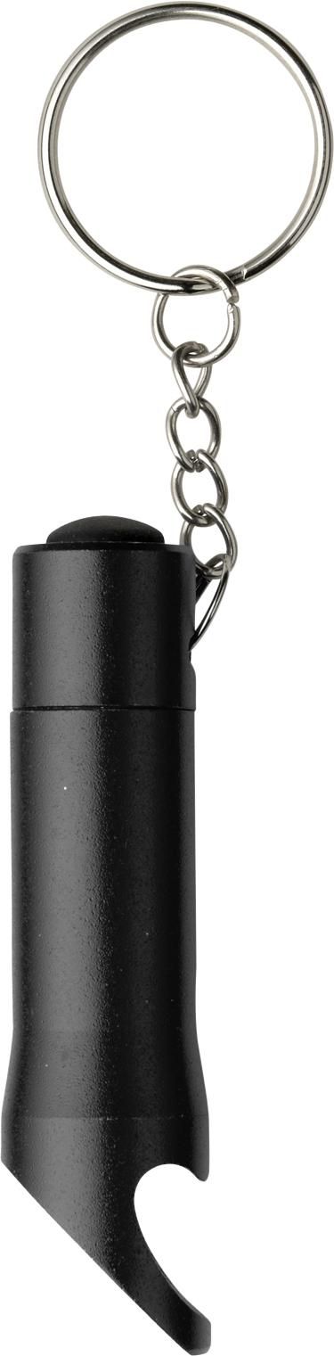 Sleutelhanger met flesopener Carla zwart