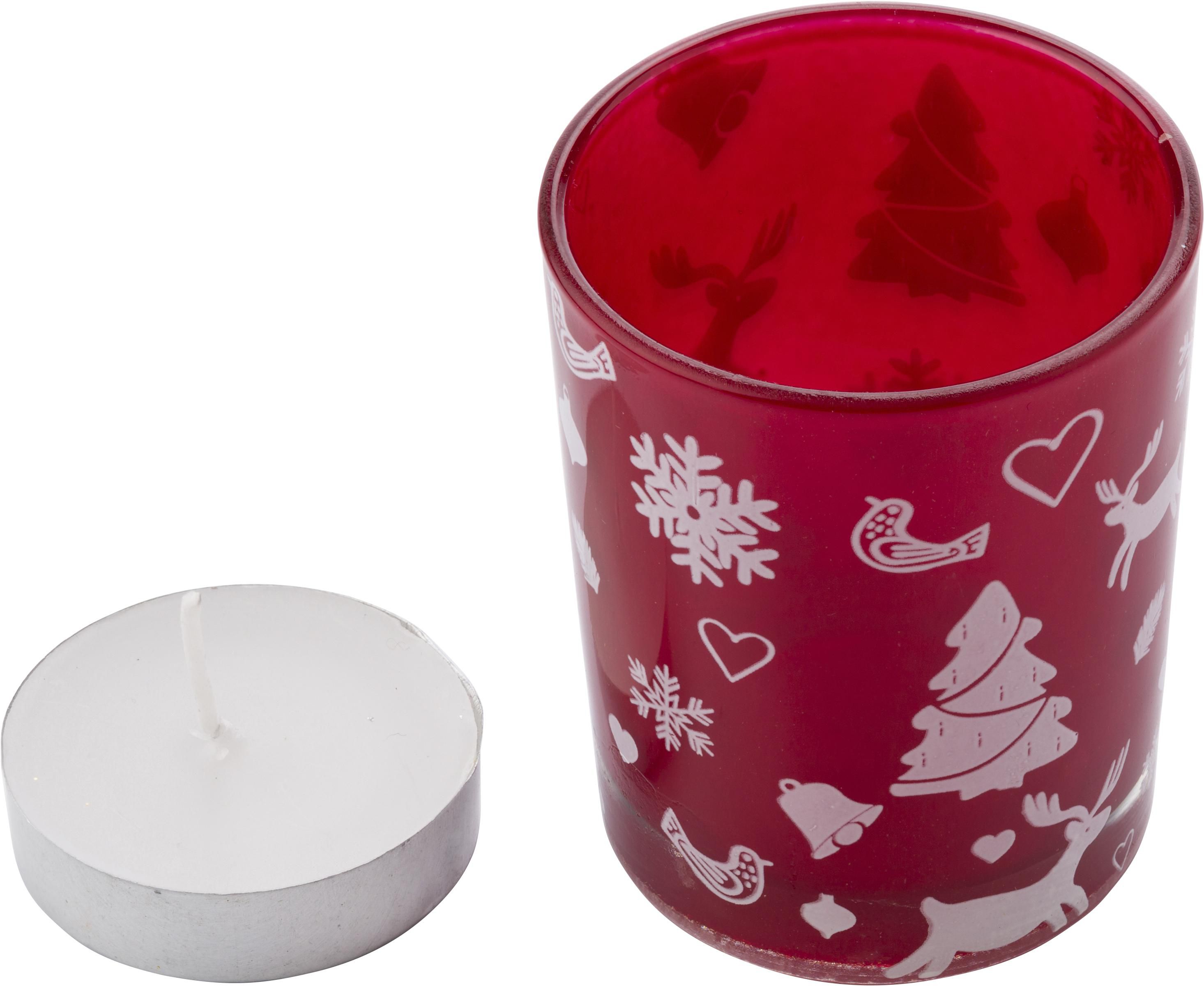 Kaarshouder Kirsten | Glas rood