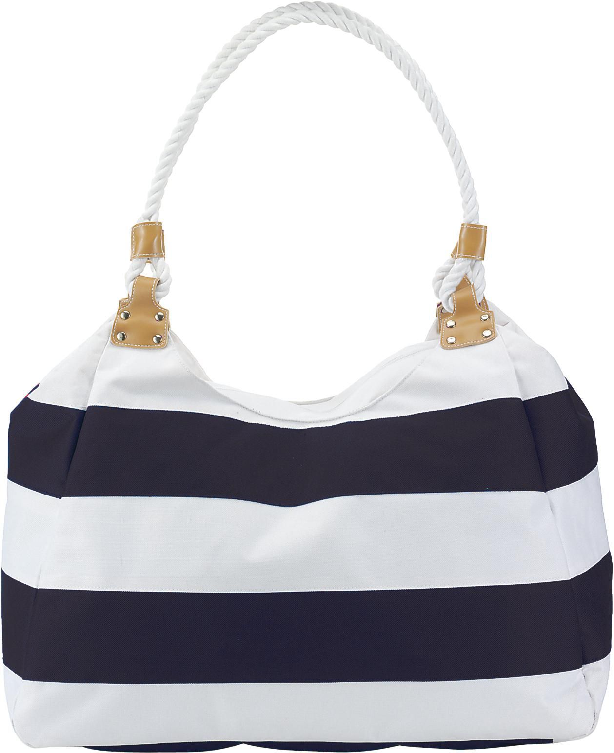 Strandtas Christopher | Polyester 300D | 20 l blauw/wit