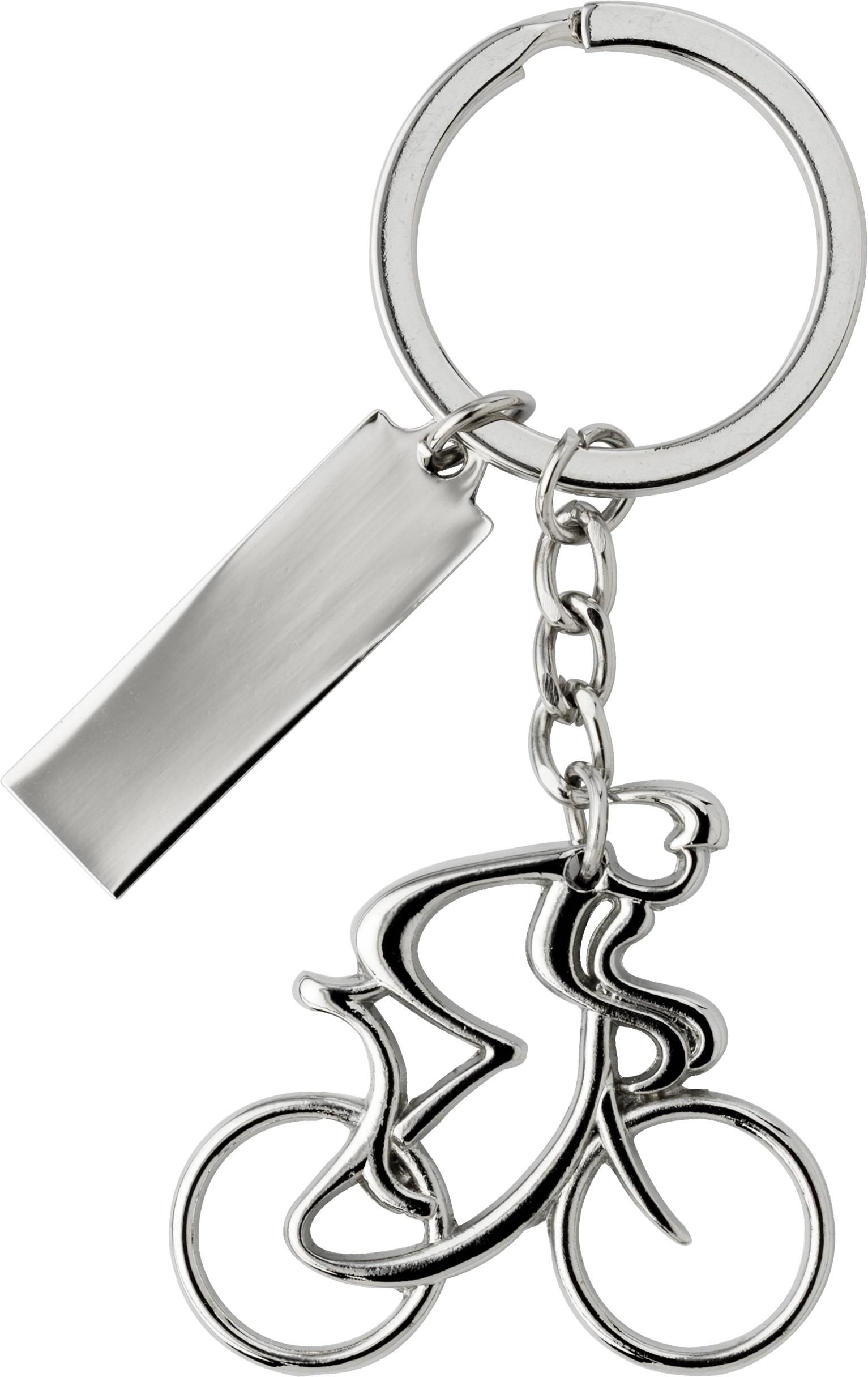 Vernikkelde sleutelhanger Cirilio zilver