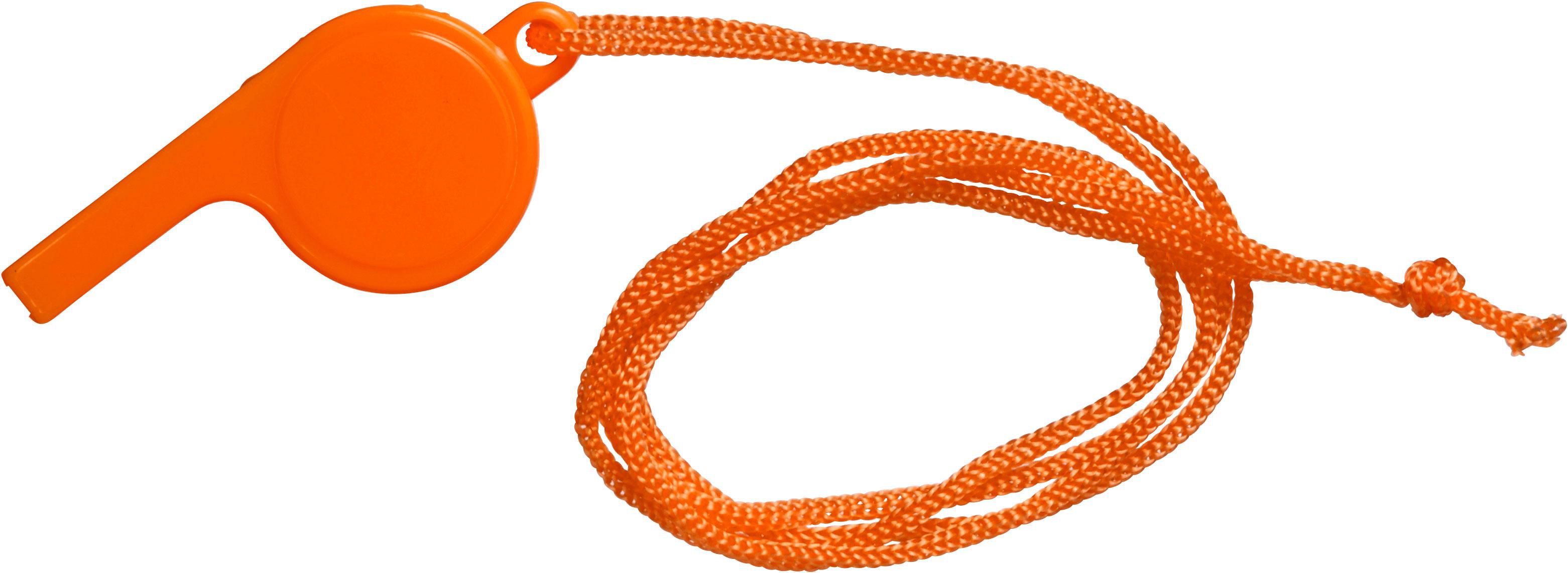Fluitje Josh | Kunststof | Met koord oranje