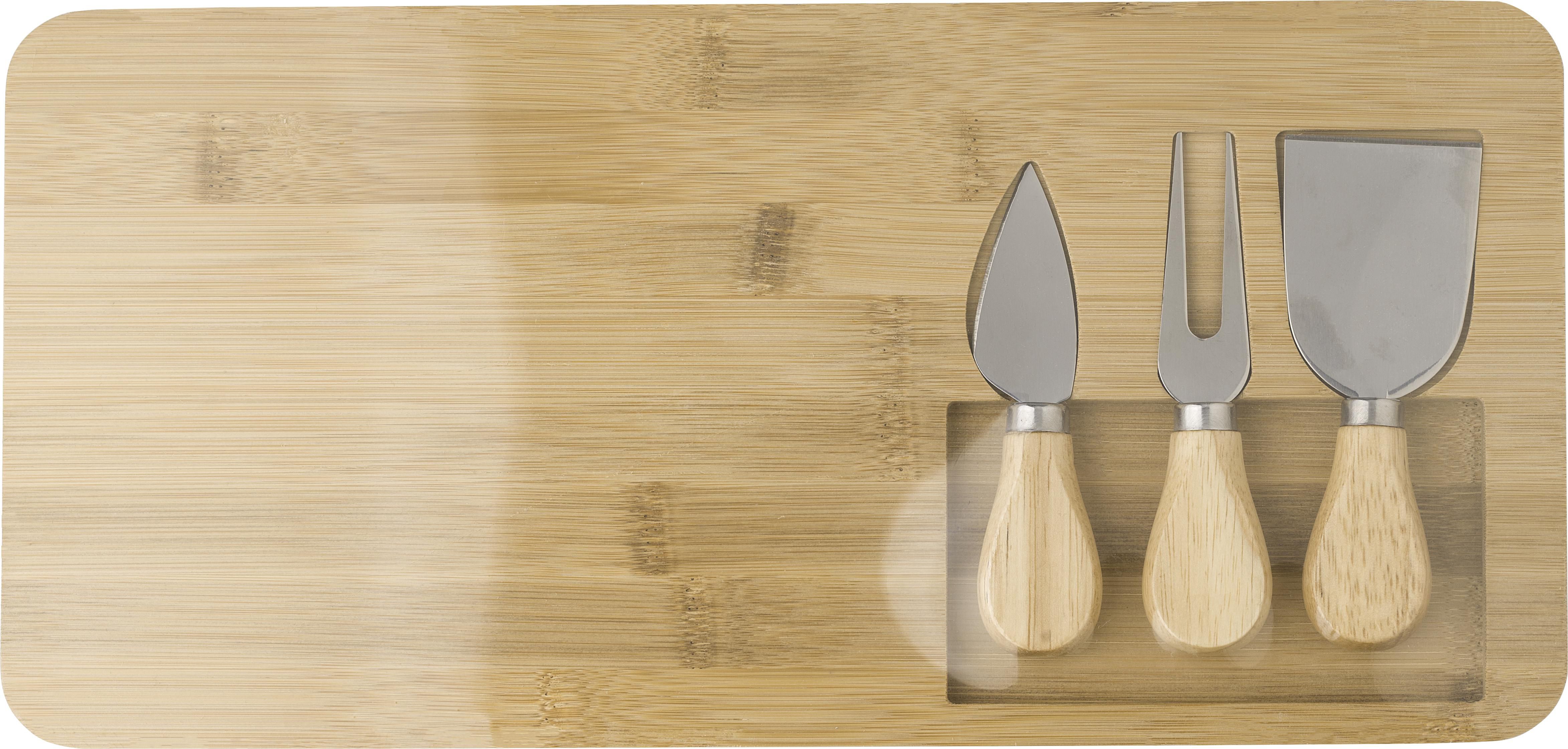 Kaasplank Regina | Bamboe | 4 stuks bruin