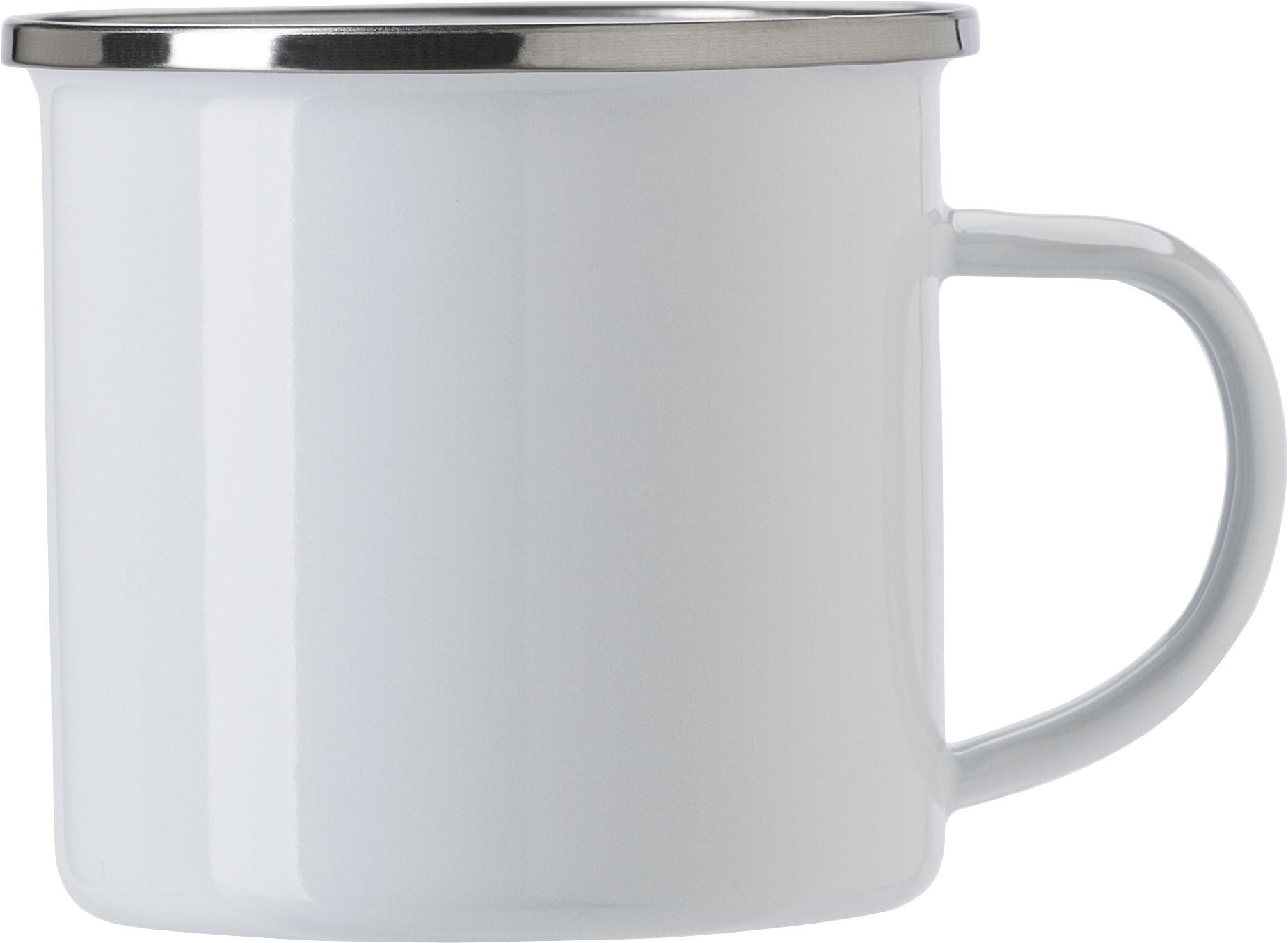 Emaille beker Jamaal | 350 ml wit