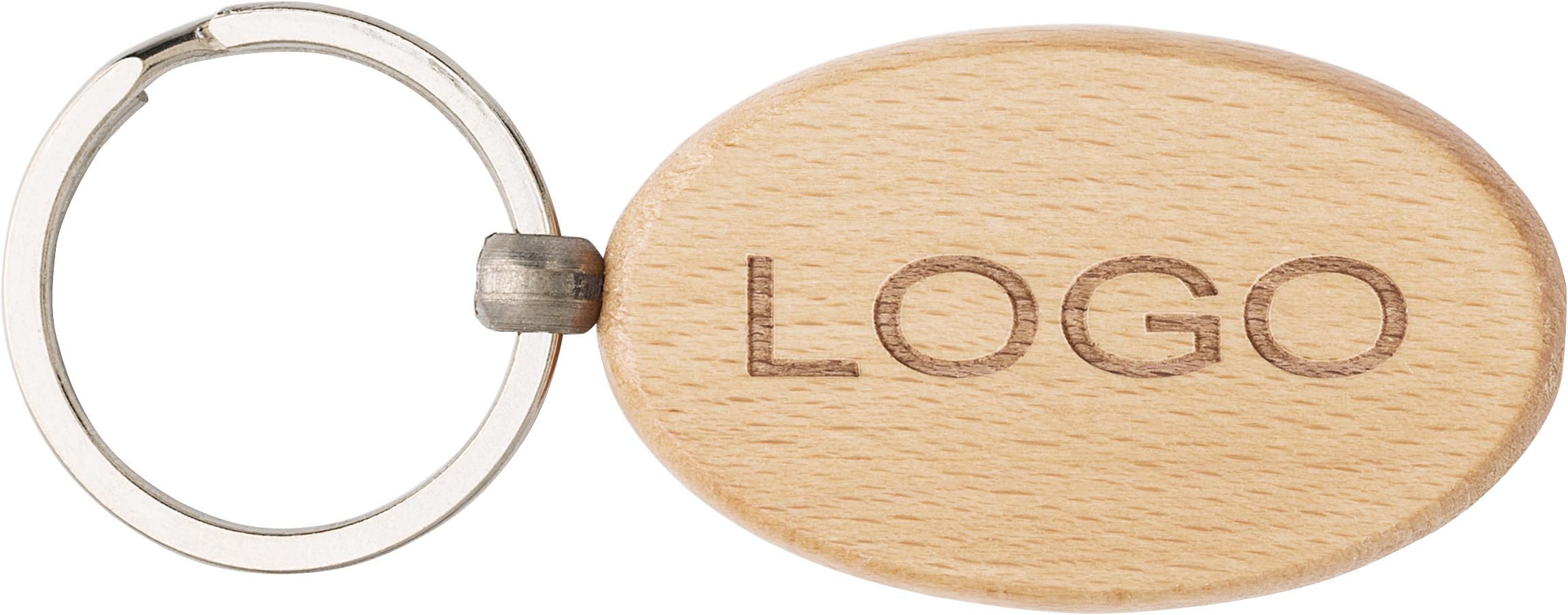 Sleutelhanger Katherine | Hout bruin, Ovaal